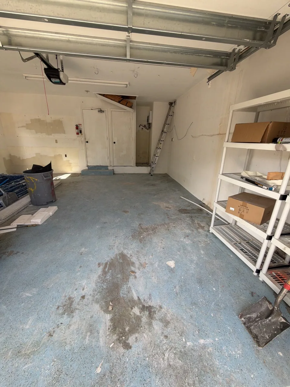 The same garage cleared