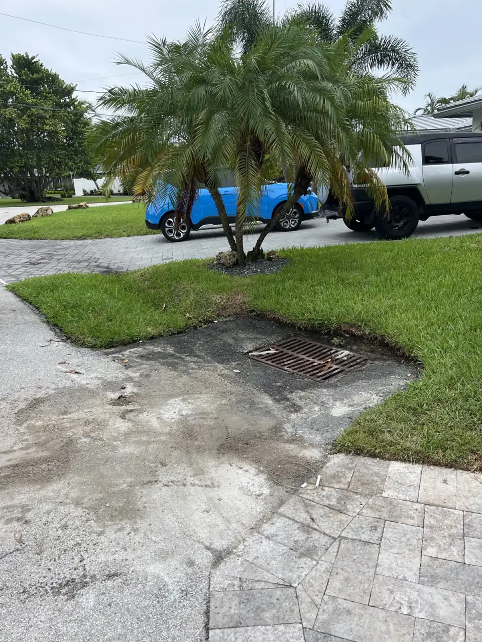 The same driveway cleared