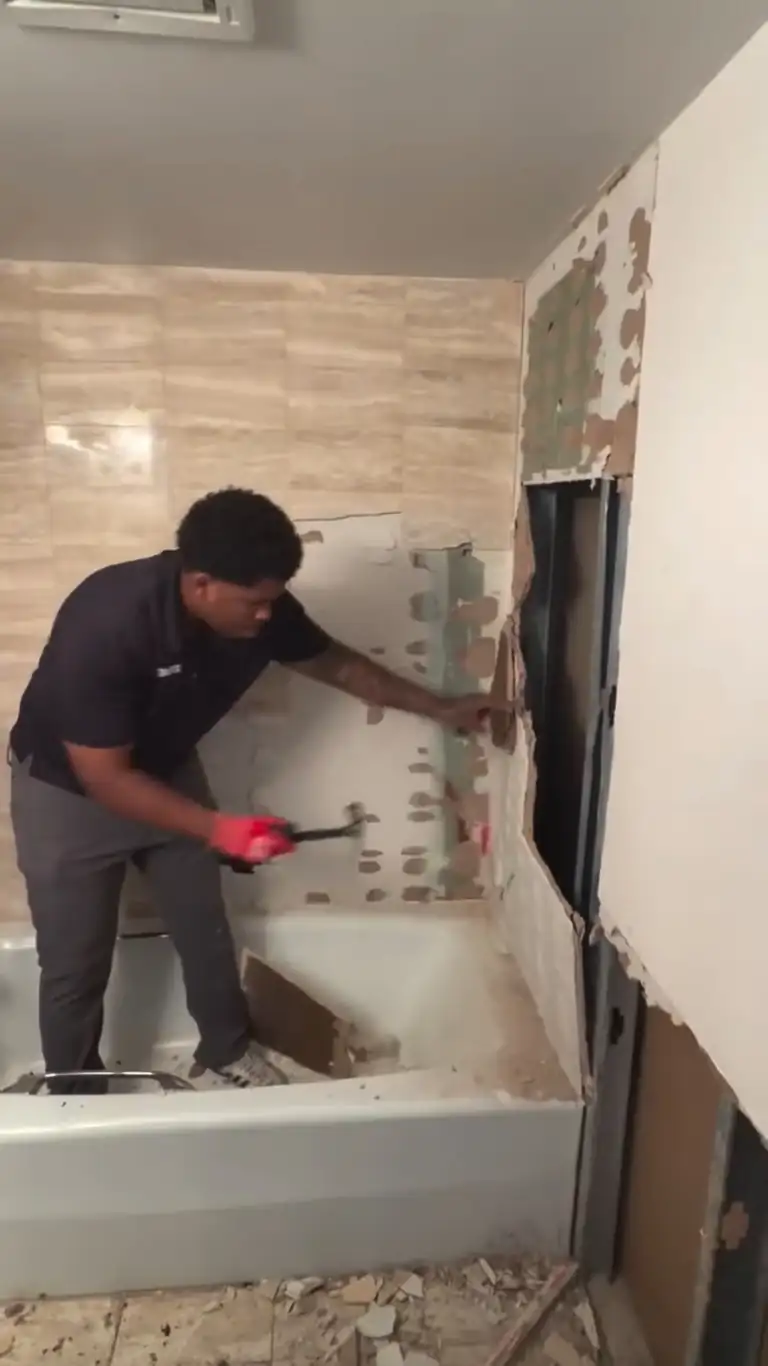 Bathroom wall tile coming off