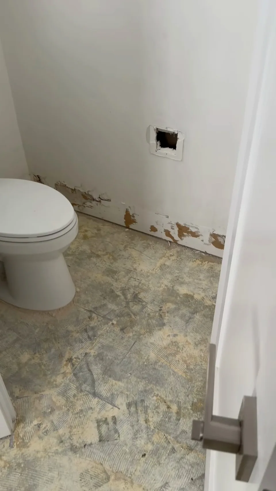 Toilet room after the demo