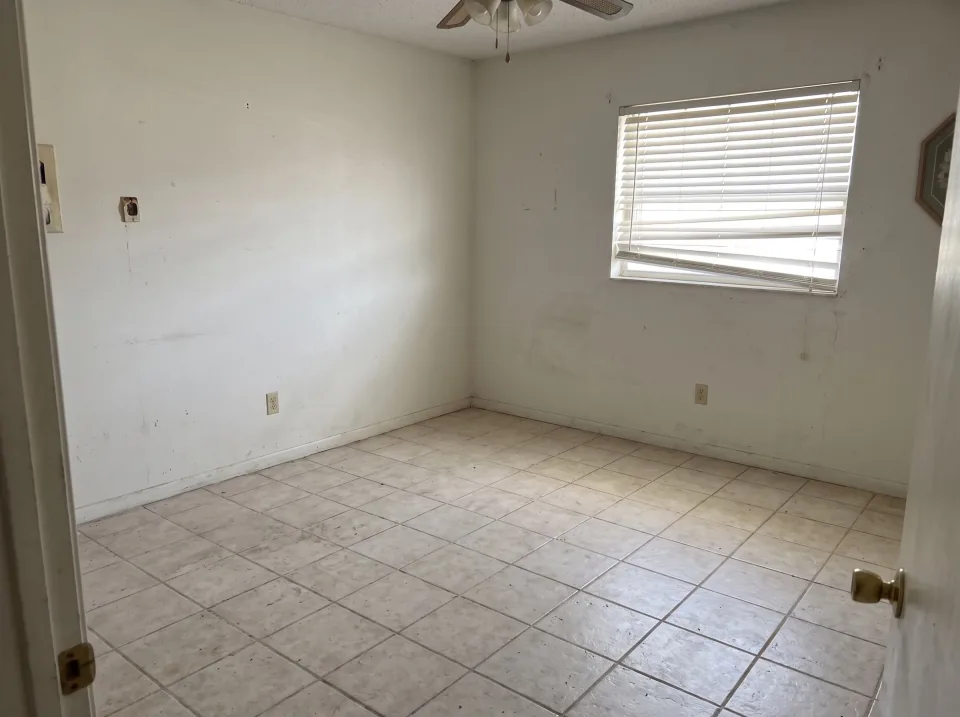 Illustration, after: all bags, papers, boxes, clothing and furniture removed