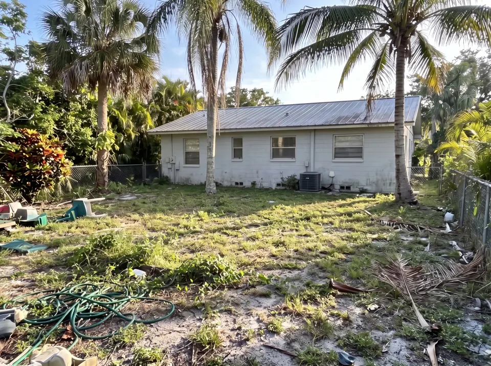 Illustration, after: the swing set and playhouse removed