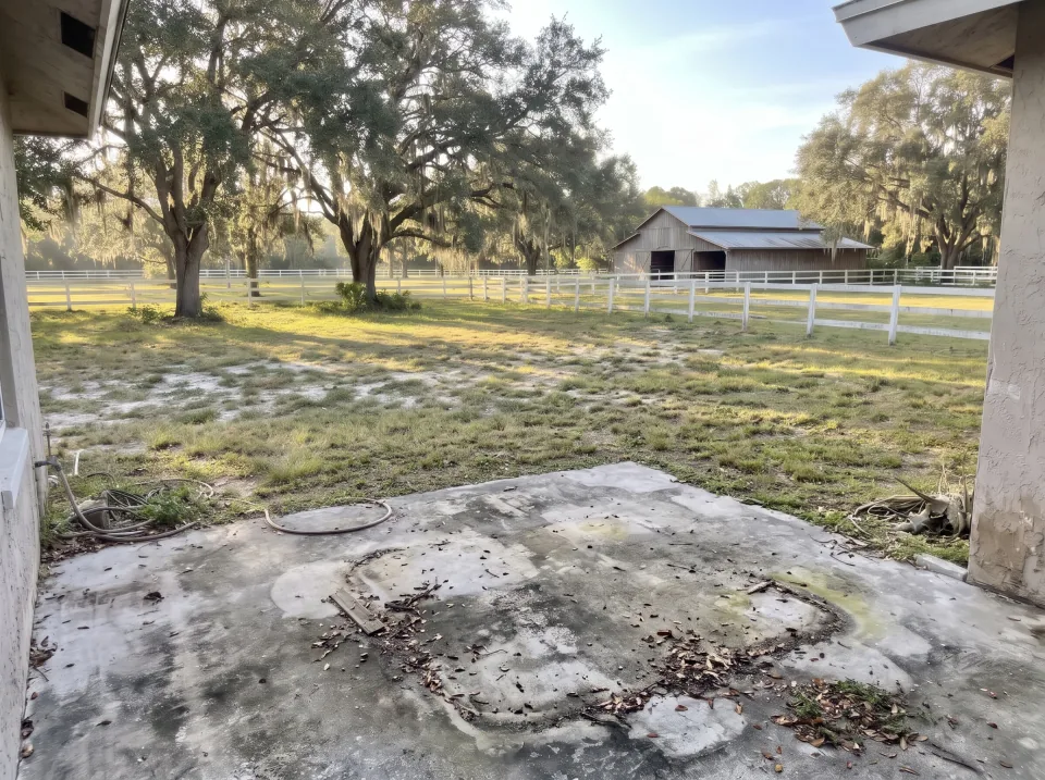 Illustration, after: the hot tub and cover removed