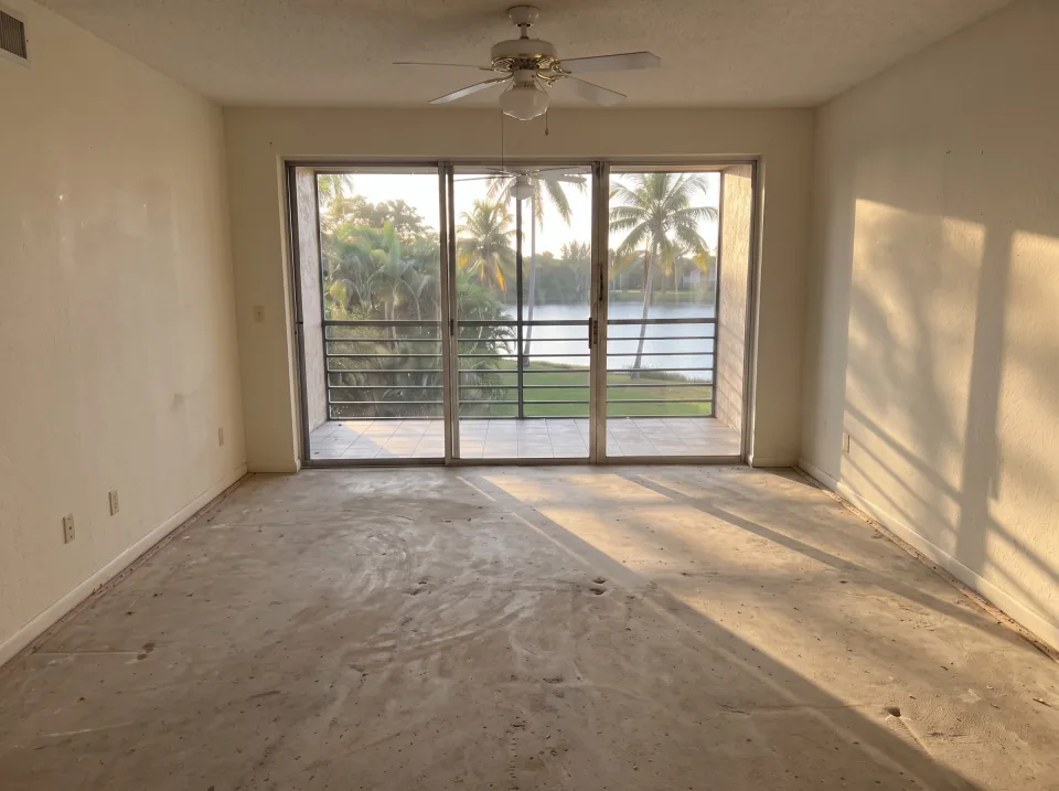 Illustration, after: the furniture and the carpet removed